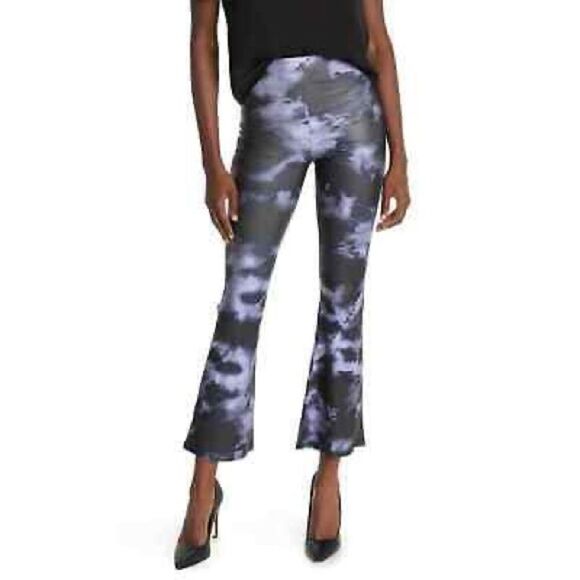 Topshop Purple and Black Tie-Die Flared  Leg Mid-Rise Leggings Size 4 Petite - Picture 11 of 15
